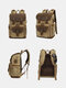 Men Genuine Leather Retro Waterproof Breathable Camera Bag Backpack - Khaki