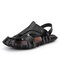 Men Outdoor Water Garden No-glue Slip Resistant Gladiator Sandals - Black