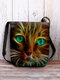 Women Fluorescence Cat Crossbody Bag Shoulder Bag - Black