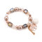 Bracelets de perles bohème Colorful Perle irrégulière Creux Arbre Chaîne Glands Bracelet à breloques pour femmes - Coloré