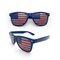 American Flag US Patriotic Design Plastic Shutter Glasses Shades Sunglasses for Independence Day Party Decoration - Blue