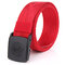 Mens Nylon Multi-color Belt Outdoor Slider Buckle Military Tactical Durable Belt Adjustable - Red