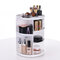 360-Degree Rotating Makeup Organizer Adjustable Multi-Function Cosmetic Storage Box - White