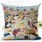 1 PC Retro Style Cats Linen Cotton Cushion Cover Home Sofa Art Decor Throw Pillow Cover Pillowcase - #3