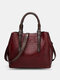 Lightweight Breathable Soft Vintage Large Capacity Handbag - Wine Red