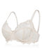 Lace Push Up Non-Padded Full Coverage Thin Breathable Bras - Nude