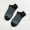 Men Sweat Non-slip Wear-resistant Short Tube Breathable Wicking Sports Print Boat Socks - Navy2
