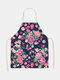 Butterfly Pattern Cleaning Colorful Aprons Home Cooking Kitchen Apron Cook Wear Cotton Linen Adult Bibs - #10