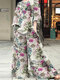 Zweiteiliger Anzug mit Pflanzen-Print und Taschen-Rundhalsausschnitt - Rosa