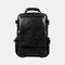 Men Retro Multifunction Anti-theft Waterproof Large Capacity 15.6 Inch Laptop Bag Backpack - Black 1