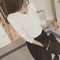  V-neck Pullover Sweater Button Slim Slimming Bottoming Sweater Women - White