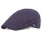 Men Cotton Beret Cap Winter Warm Adjustable Duck Hat Outdoor Sports Cap With Rivets Decoration - Navy
