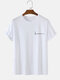 Mens 100% Cotton Character Print Crew Neck Short Sleeve T-Shirt - White