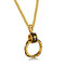 Religion Pendant Necklace Eternal Circle Cross Chain Charm Necklace Ethnic Jewelry for Men - Gold