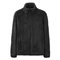 Mens Artificial Fleece Solid Color Soft Touch Warm Jackets - Black