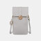 Women Casual Transparent 6.5 Inch Phone Bag Crossbody Bag - Light Grey