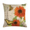 Funda de cojín de algodón de lino de mariposa de estilo vintage Fundas de almohada para sofá en casa - #5