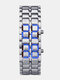 Binary LED Display Couple Watch Waterproof Digital Chain Bracelet Watches - #02