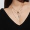 Vintage Multilayer Necklace Round Geometric Alloy Cross Bead Chain Necklace Ethnic Jewelry for Women - Silver
