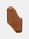 EDC جلد أصلي للرجال 6.5 بوصة هاتف حامل هاتف حقيبة حزام خصر - بنى