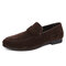 Men Suede Breathable Slip On Casual Business Driving Loafers Flats - Brown