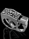 Vintage Combination Men Ring Punk Skull Ring Jewelry Gift - Silver