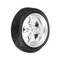 4PCS Alloy Wheels Tire Set Rims & Axles Model Car For 1/64 Modified Vehicle  - #3