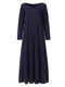 Casual Going Out Daily Solid Jumpsuit - Navy