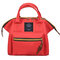 Woman Elegant Patchwork Handbag Canvas Portable Handbag Dual-Use Backpack - Red