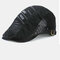 Fashionable Leisure Sun Hat British Sunscreen Mesh Hat Breathable Beret Caps Flat Caps - Black