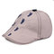 Breathable Cotton Peak Hat Adjustable Summer Thin Beret Cap For Men And Women  - Khaki
