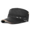 Mens Cotton Outdoors Solid Sunshade Baseball Cap Flat Service Fashion Hat Winter Windproof  - Black