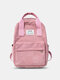 Women Preppy Large Capacity Backpack School Bag - Pink