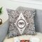 AB Sided vendimia Funda de cojín de algodón de felpa de estilo egipcio Funda de cojín para decoración de sofá para el hogar - #2