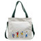 Small Fresh Art Casual Shoulder Bag Cute Wild Canvas Bag Female Slung Ins Large Capacity Student Portable - White
