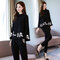 Women's First Net Red Small Fragrance Two Sets Of Foreign Large Size Professional Suit - Black