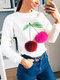 Women's Sweatshirt Long Sleeve Cute Decoration Sweet Sweatshirt - Cherry