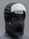 Unisex Dacron Thicken Plus Velvet With Goggles Ear Protection Mask Winter Warmth Windproof Skiing Cycling Trapper Hat - Black With Black Goggles