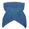 Two Size Thick Needle Yarn Knitting Mermaid Tail Blanket Woman Warm Super Soft Bed Mat - Blue