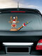 Christmas Snowman Elf Wiper Sticker Removable Rear Windshield Stickers Car Sticker - #09