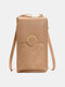 महिला मल्टीपल कम्पार्टमेंट 6.5 इंच क्रॉसबॉडी फोन बैग फॉक्स लेदर मल्टी-कार्ड स्लॉट शोल्डर बैग - खुबानी