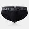Mens Sexy Penis Pouch Hole Modal Breathable Briefs Stretch Low Waist Underwear - Black