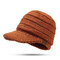 Womens Vogue Wild Casual Wool Beanie Cap Winer Warm Outdoor Travel Sun Hat - Orange