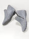 Casual Suede Side Zipper Comfortable Flat Warm Ankle Boots - Gray