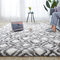 Variegated Tie-dye Gradient Checkered Carpet Living Room Bedroom Bedside Blanket Coffee Floor Mat - Light Grey