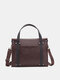 Menico Men's Faux Leather Business Casual Tote Briefcase Shoulder Crossbody Business Bag - Coffee