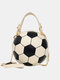Women Basketball Football Chains Handbag Crossbody Bag - White 1#