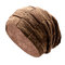 Men's Knitted Hat With Velvet Padded Wool Beanie Hat - Khaki