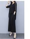 Women's New Style Pendant Wide Leg Pants Two-piece Large Size Fashion Temperament Ageing Suit - Black