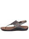 Women's Brief Summer Hollow Round Toe Open Toe Flip-Flop Flat Sandals - Gray